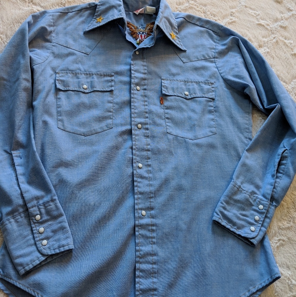 Vintage levis button up. Embroidered. Bicentennial - Picture 3 of 6